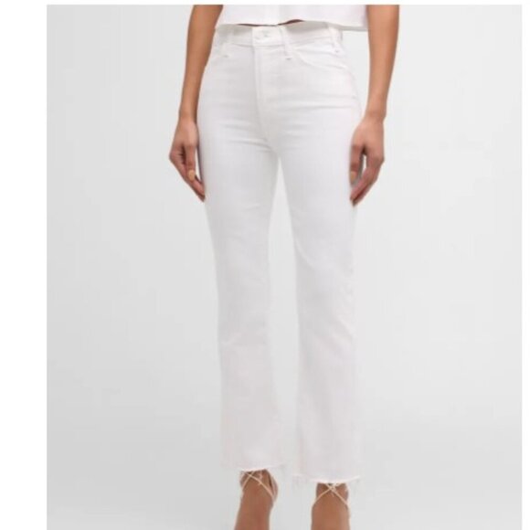 MOTHER The Hustler Ankle Fray Jeans | Size 26 | White “Fairest of Them All” - Picture 1 of 14